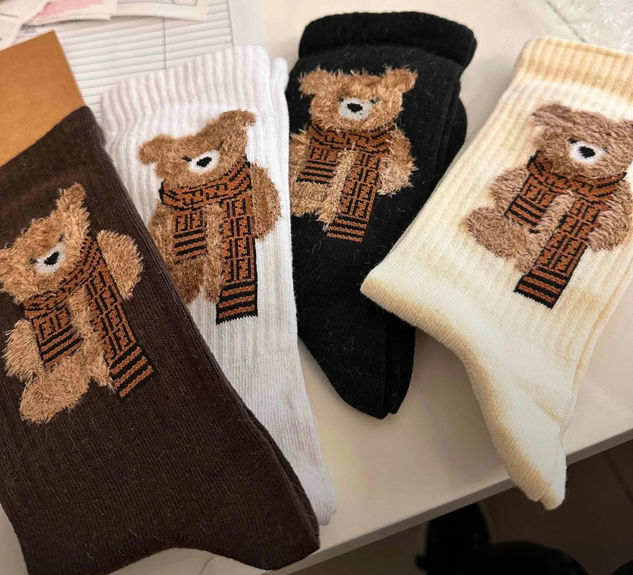 4 adet Mono Socks Tedy Bear Çorap