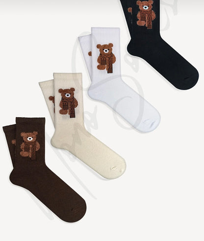 4 adet Mono Socks Tedy Bear Çorap